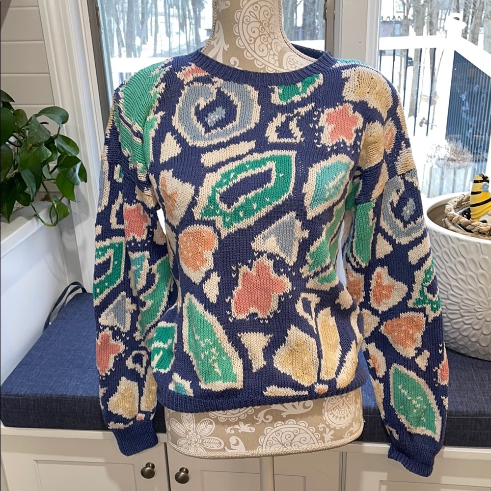 Vintage cotton knit Crew Neck Sweater